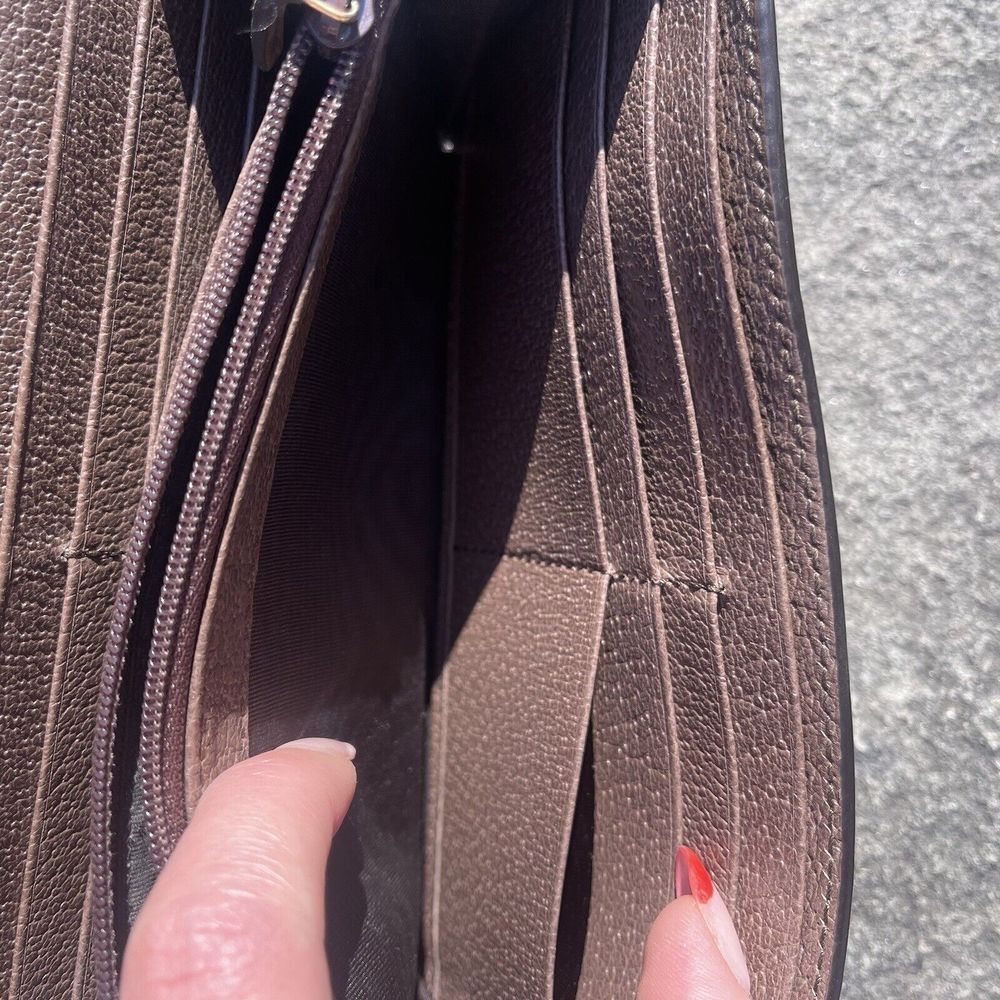💖SOLD💖Gucci Long Continental Wallet Ophidia x GG Supreme Canvas Stripe - Picture 13 of 16